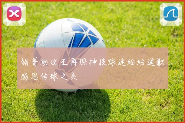 错哥助攻王再现神技球迷纷纷道歉感恩传球之美